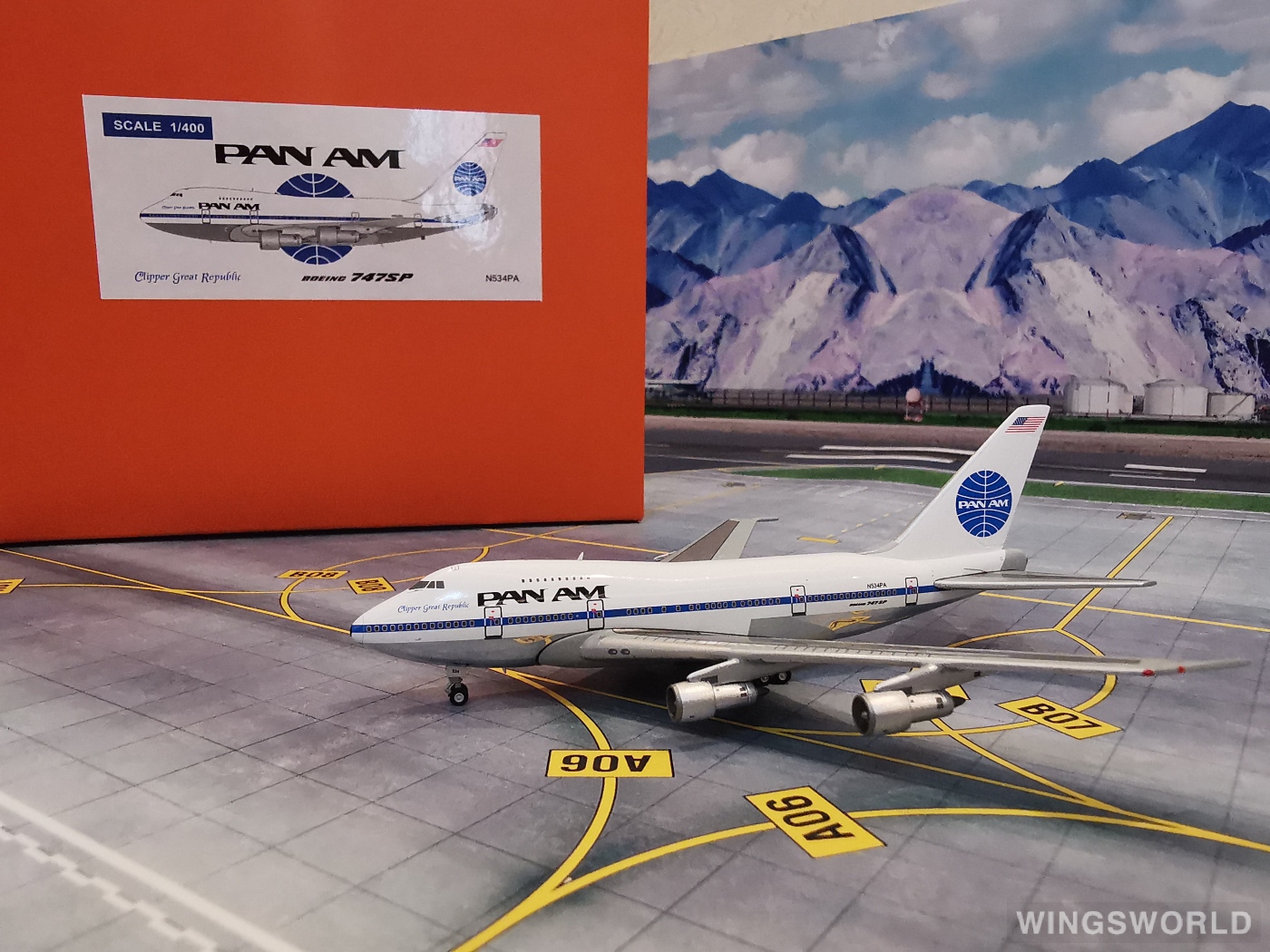 JC Wings 1:400 EW474S001 Pan Am 泛美航空 Boeing 747SP N534PA