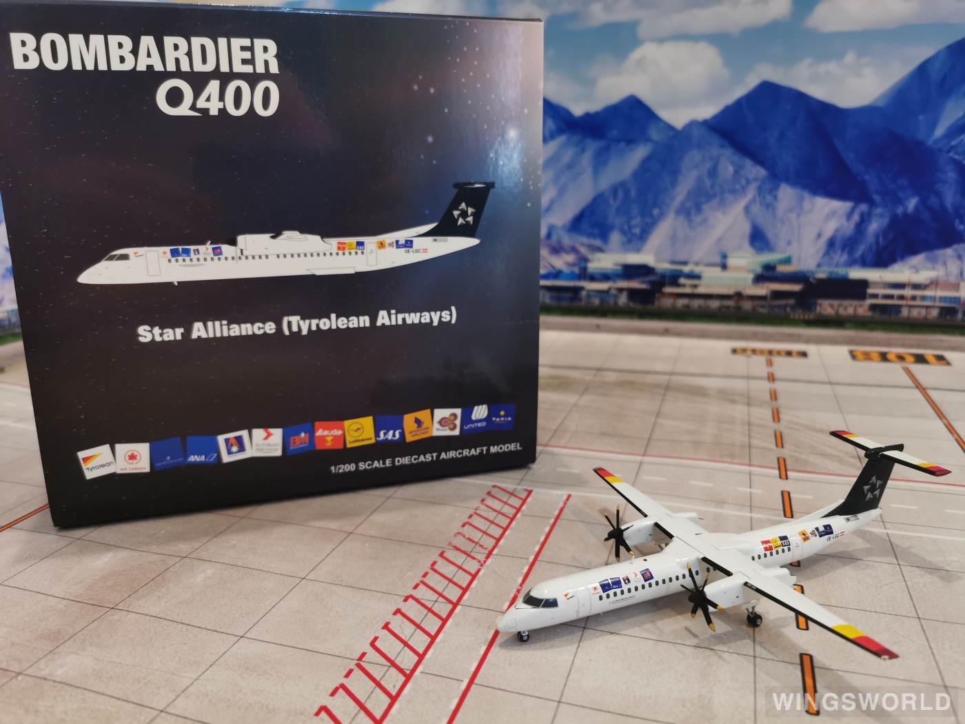 JC Wings 1:200 XX2587 Austrian Airlines 奥地利航空 Bombardier Dash 8-400 OE-LGC