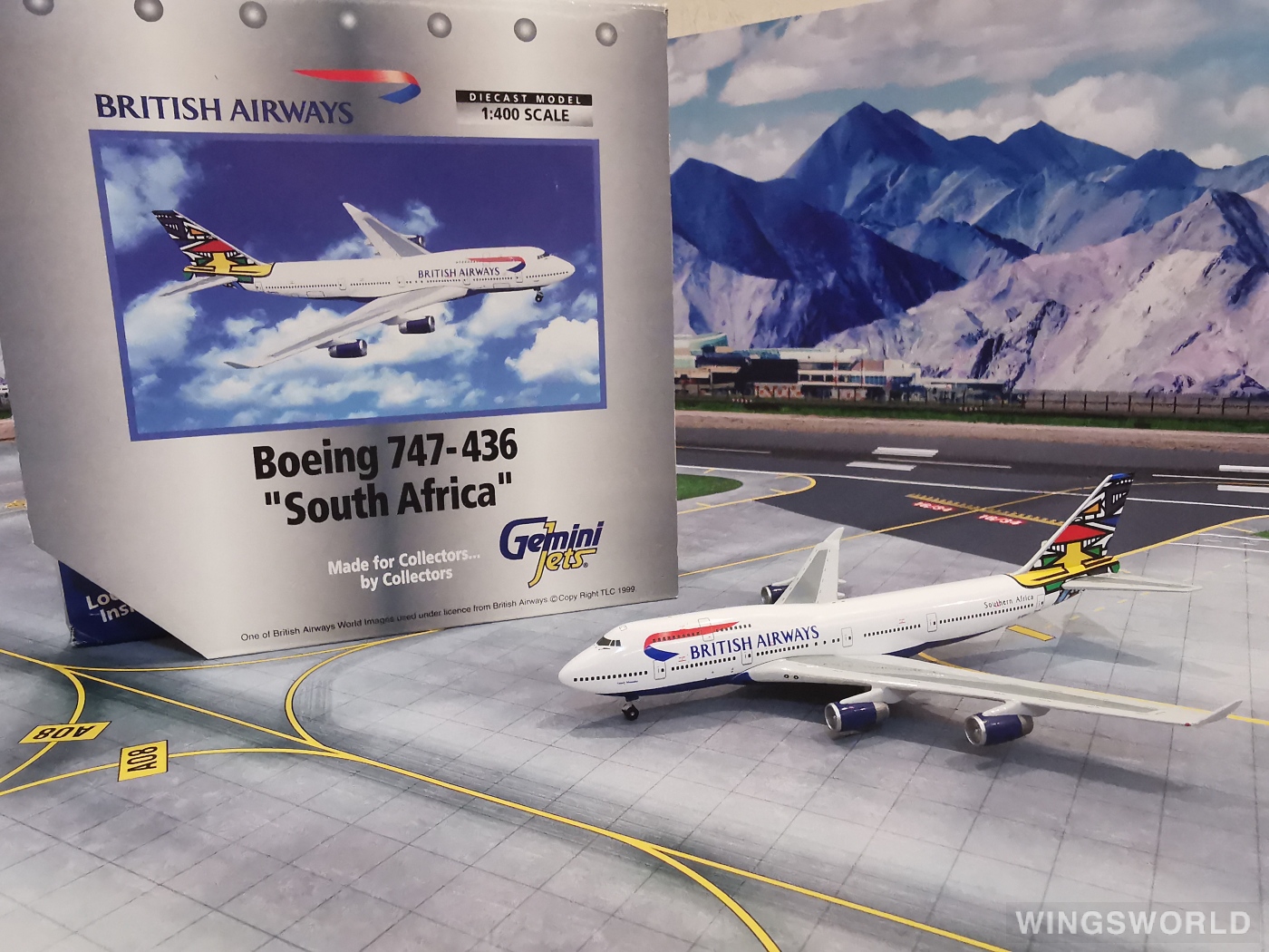 Geminijets 1:400 GJBAW016 British Airways 英国航空 Boeing 747-400 G-BNLO