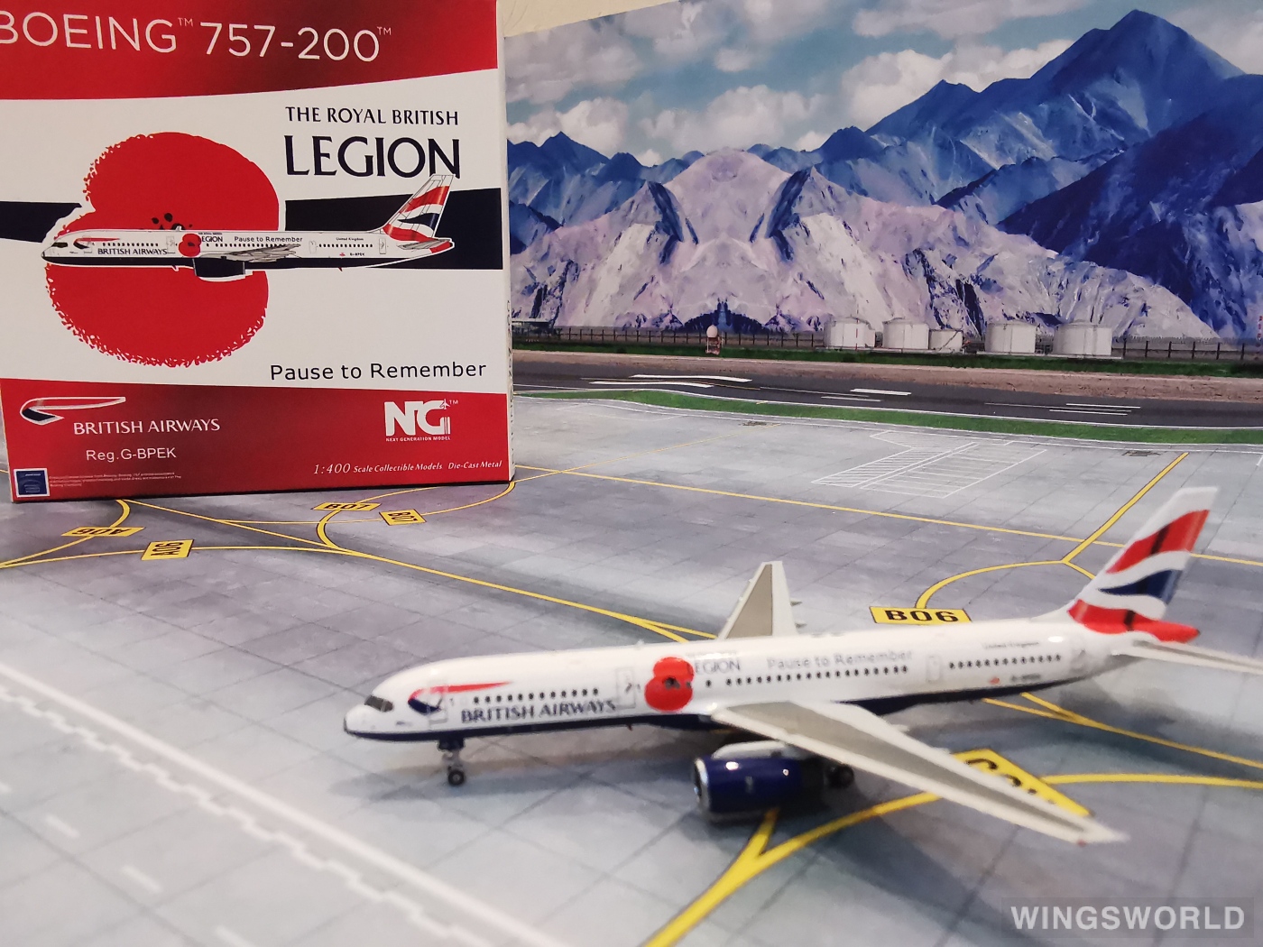 NGmodels 1:400 NG53158 British Airways 英国航空 Boeing 757-200 G-BPEK