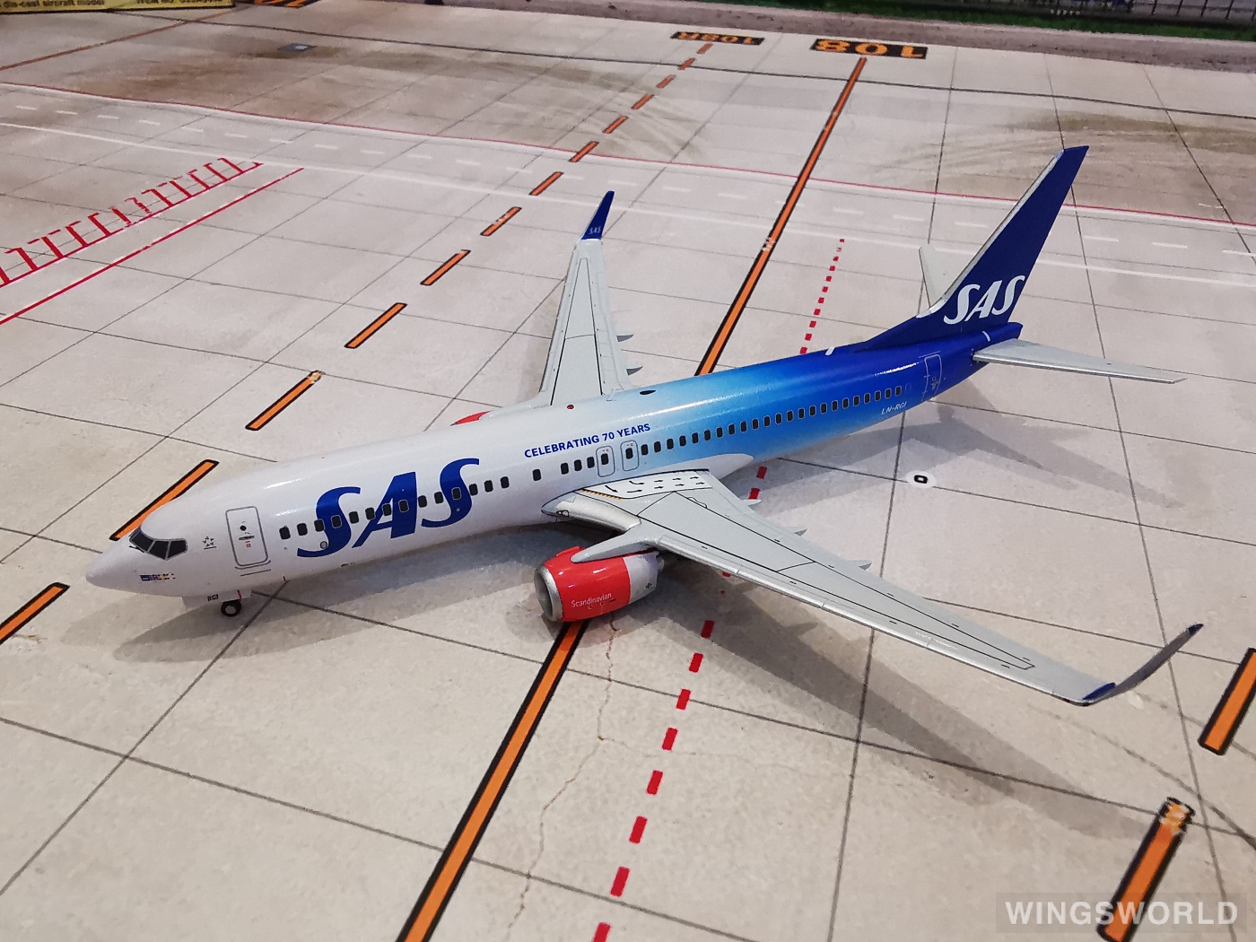 geminijets 1:200 g2sas656 sas 北歐航空 boeing 737-800 ln-rgi