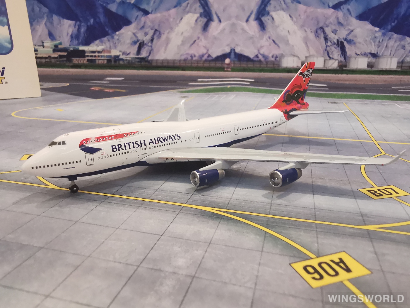 Geminijets 1:400 GJBAW318 British Airways 英国航空 Boeing 747-400 G-BNLS