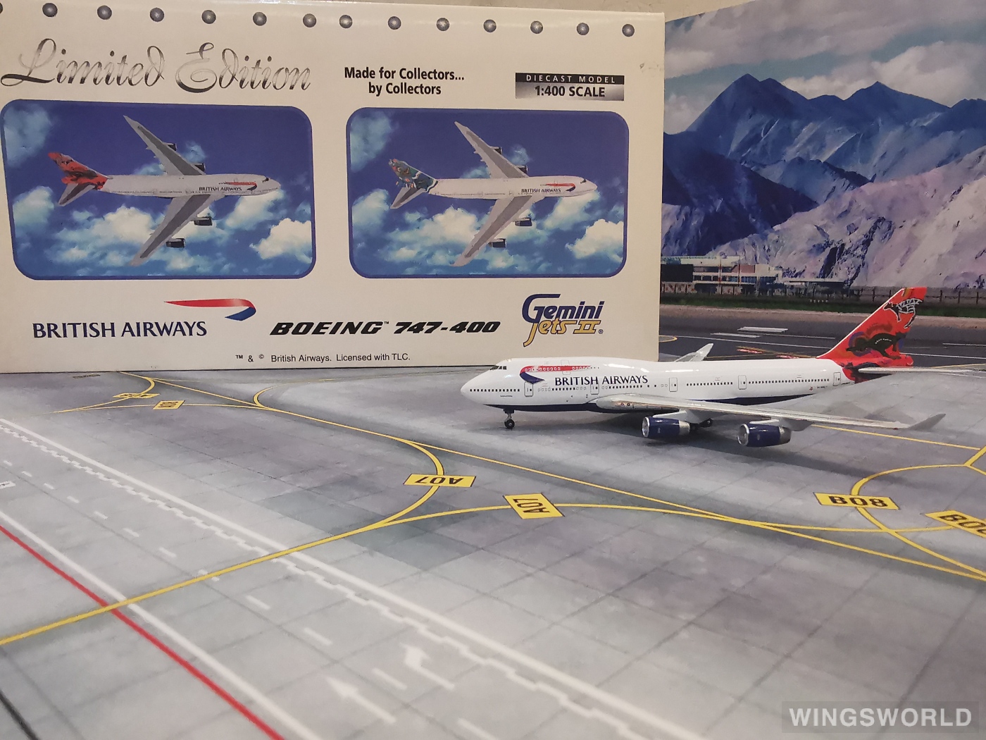 Geminijets 1:400 GJBAW318 British Airways 英国航空 Boeing 747-400 G-BNLS