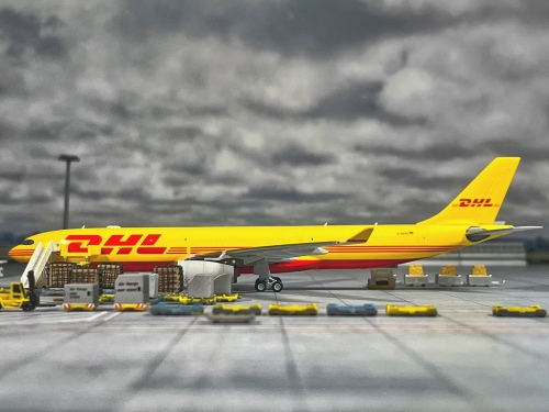 dhl 敦豪 airbus a330-300f d-acvg 货机 ngmodels 1:400 -飞机模型