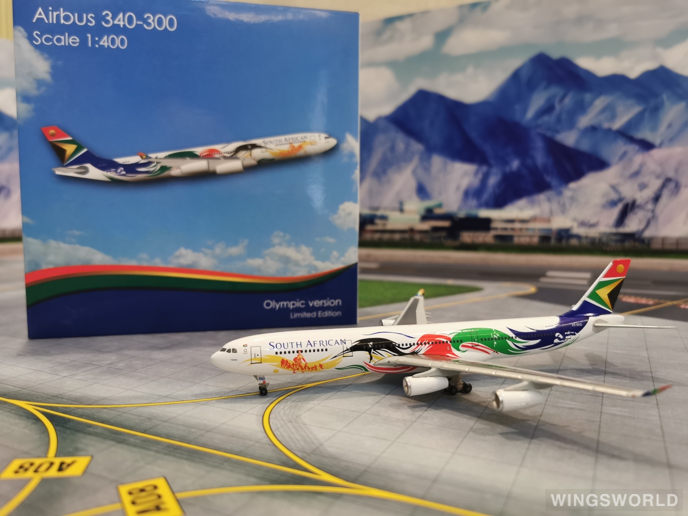 ③South African 南アフリカ航空 エアバスA340-300模型 Phoenix 1:400 Airbus A340-300 South African Airways 南非航空
