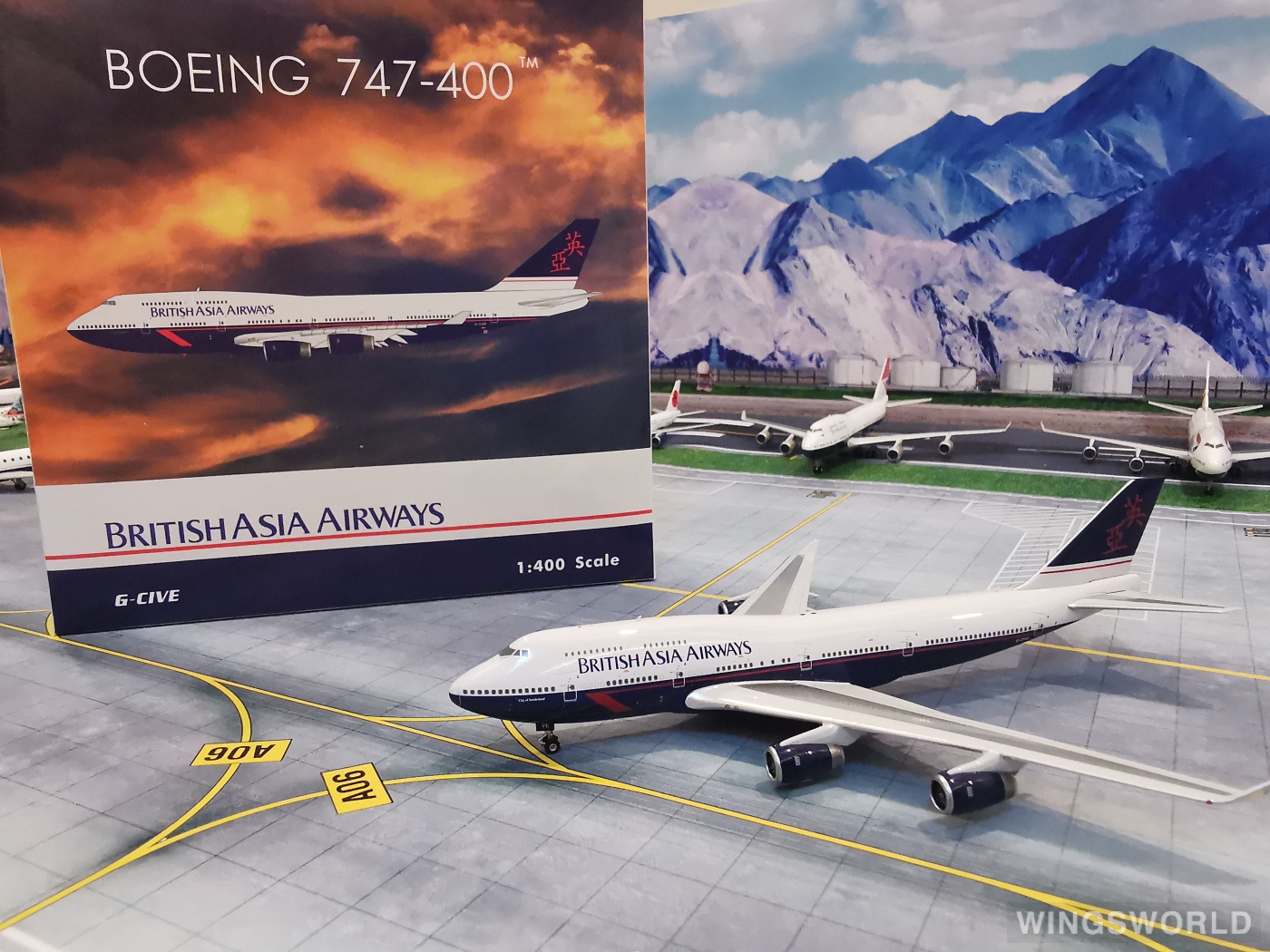 Phoenix 1:400 PH04360 British Asia Airways 英亚航空 Boeing 747-400 G-CIVE