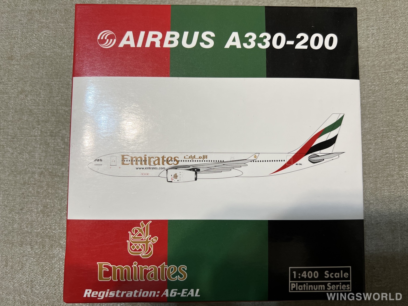 Phoenix 1:400 PHA6EAL Emirates 阿联酋航空 Airbus A330-200 A6-EAL