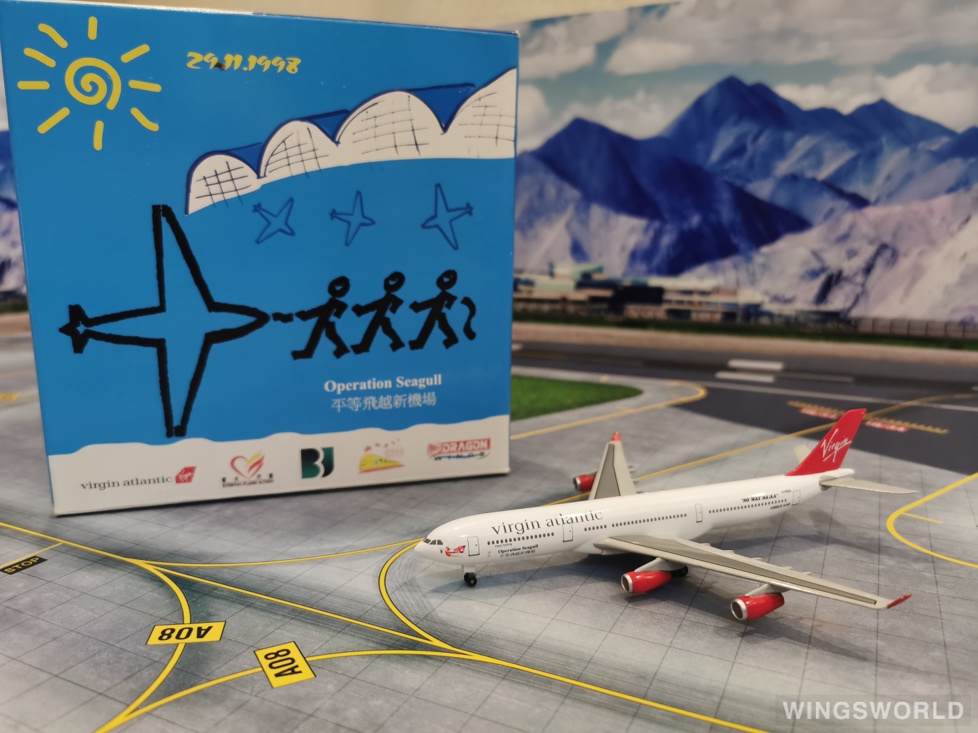 Dragon Models 1:400 55066 Virgin Atlantic Airways 维珍航空 Airbus A340-300 G-VSEA