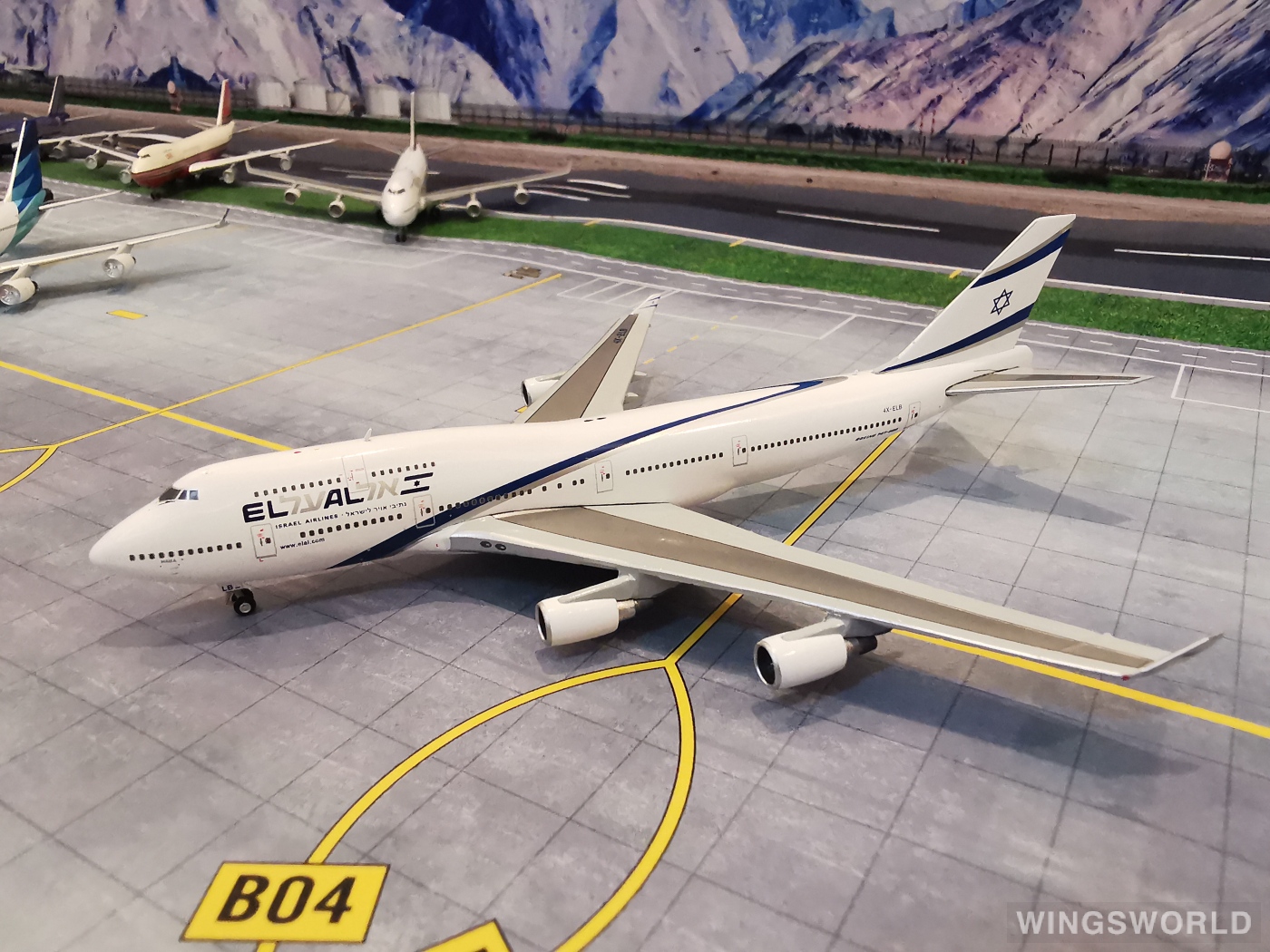 Geminijets 1:400 GJELY1810 El Al 以色列航空 Boeing 747-400 4X-ELB