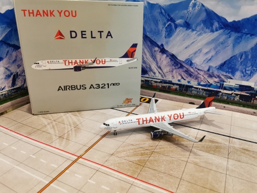 Delta Air Lines 达美航空 Airbus A321 N391DN THANK YOU JF-A321-008 JFOX 1:200