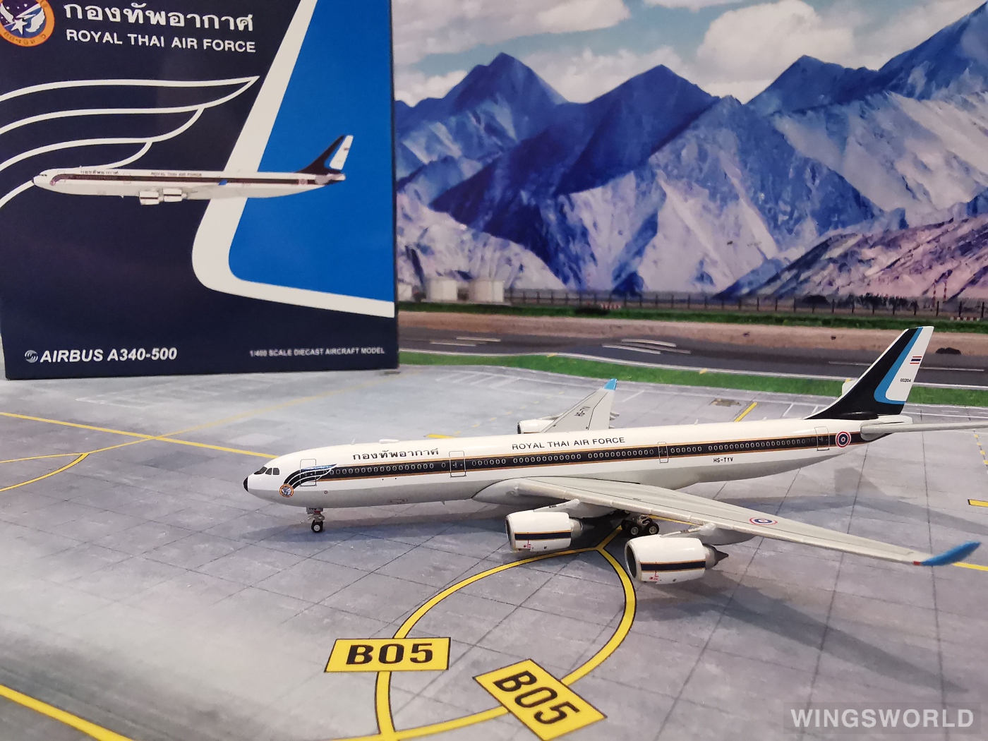 JC Wings 1:400 LH4075 RTAF 泰国皇家空军 Airbus A340-500 HS-TYV