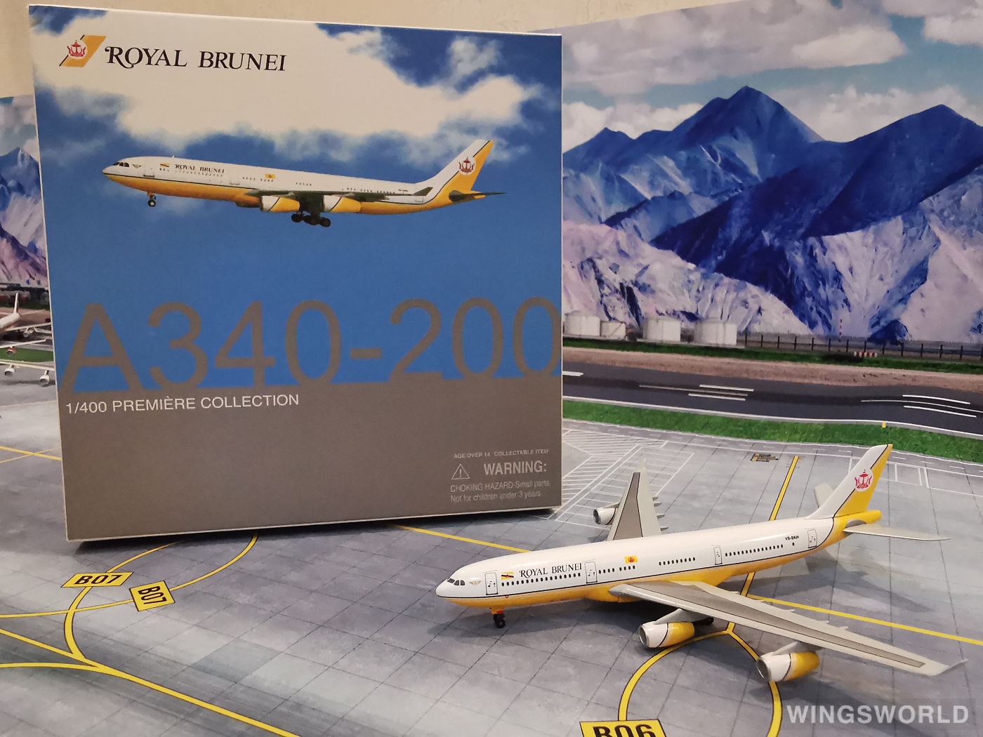 Dragon Models 1:400 55968 Royal Brunei 文莱皇家航空 Airbus A340-200 VB-BKH
