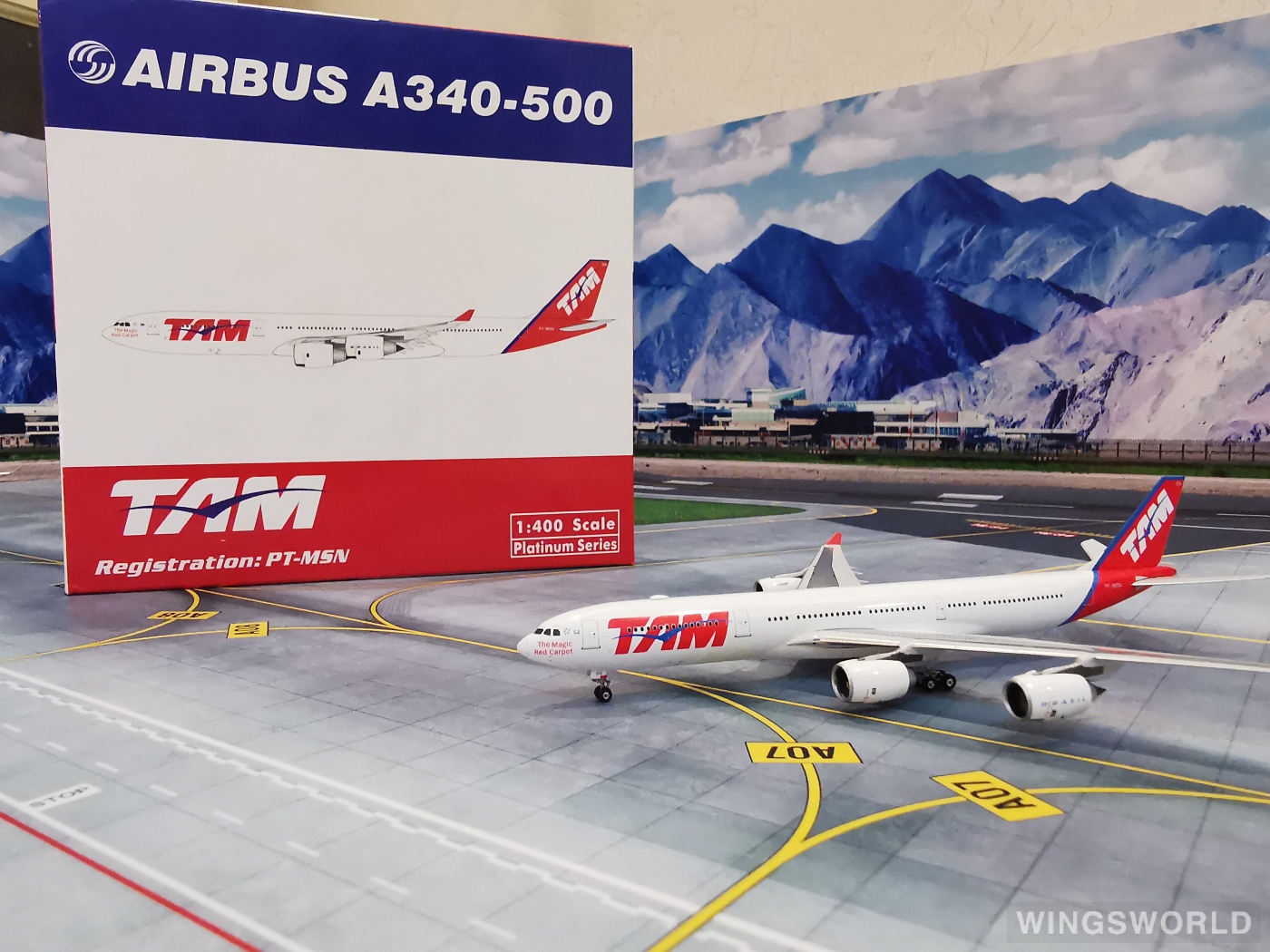 Phoenix 1:400 PH10466 TAM Airlines 巴西天马航空 Airbus A340-500 PT-MSN