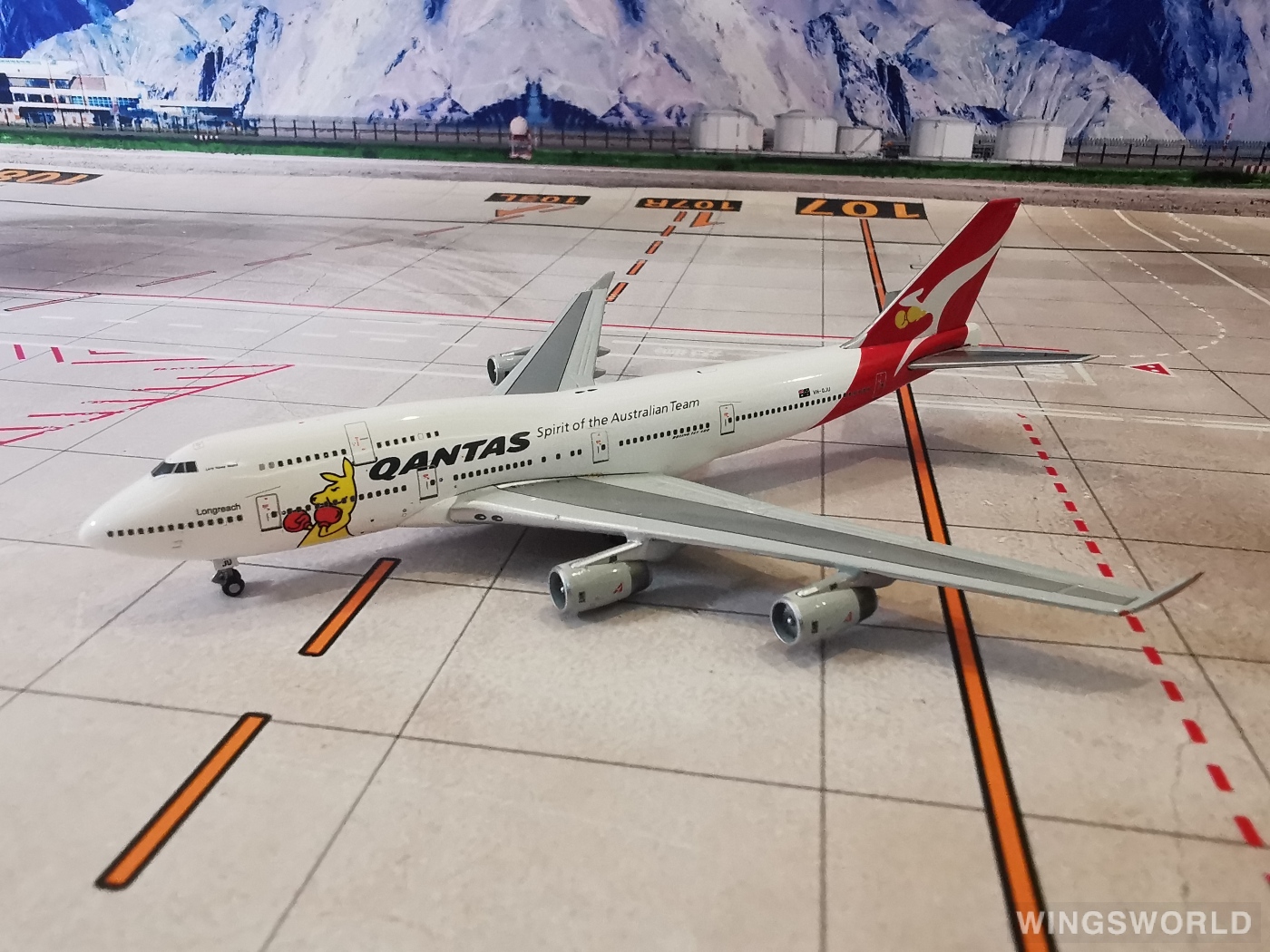 Geminijets 1:400 GJQFA1298 Qantas 澳洲航空 Boeing 747-400 VH-OJU
