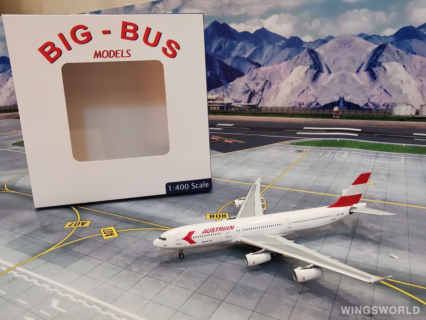 AeroClassics 1:400 AC4OELAG Austrian Airlines 奥地利航空 Airbus A340-200 OE-LAG