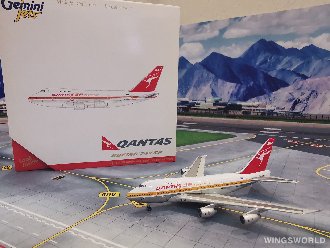 Geminijets 1:400 GJQFA925 Qantas 澳洲航空 Boeing 747SP VH-EAB