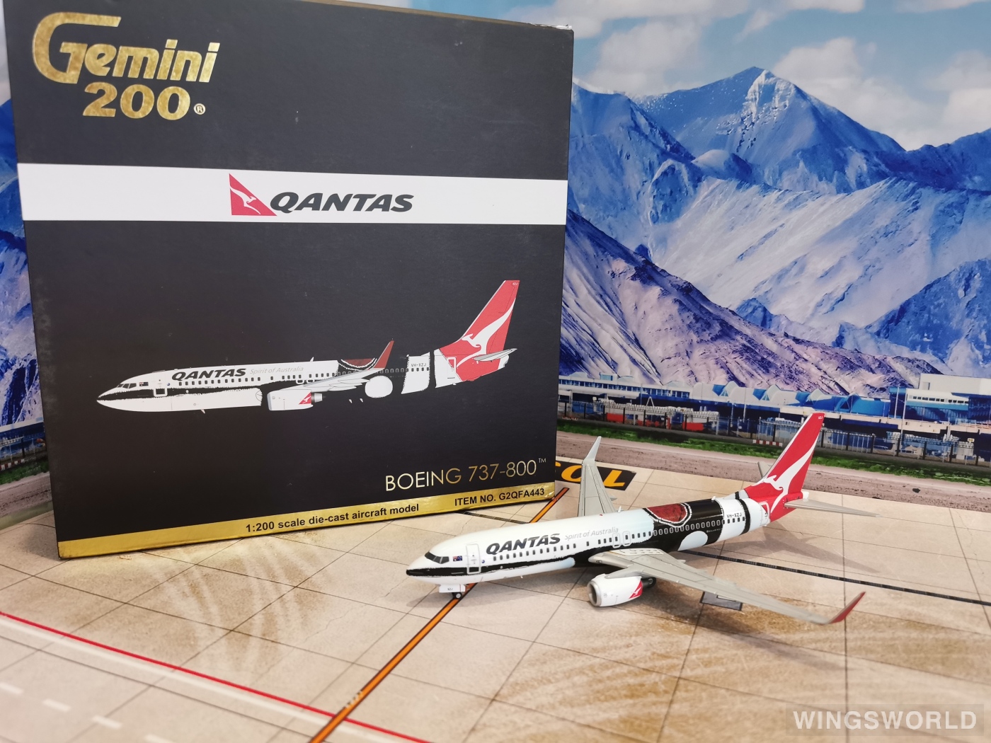 Geminijets 1:200 G2QFA443 Qantas 澳洲航空 Boeing 737-800 VH-XZJ