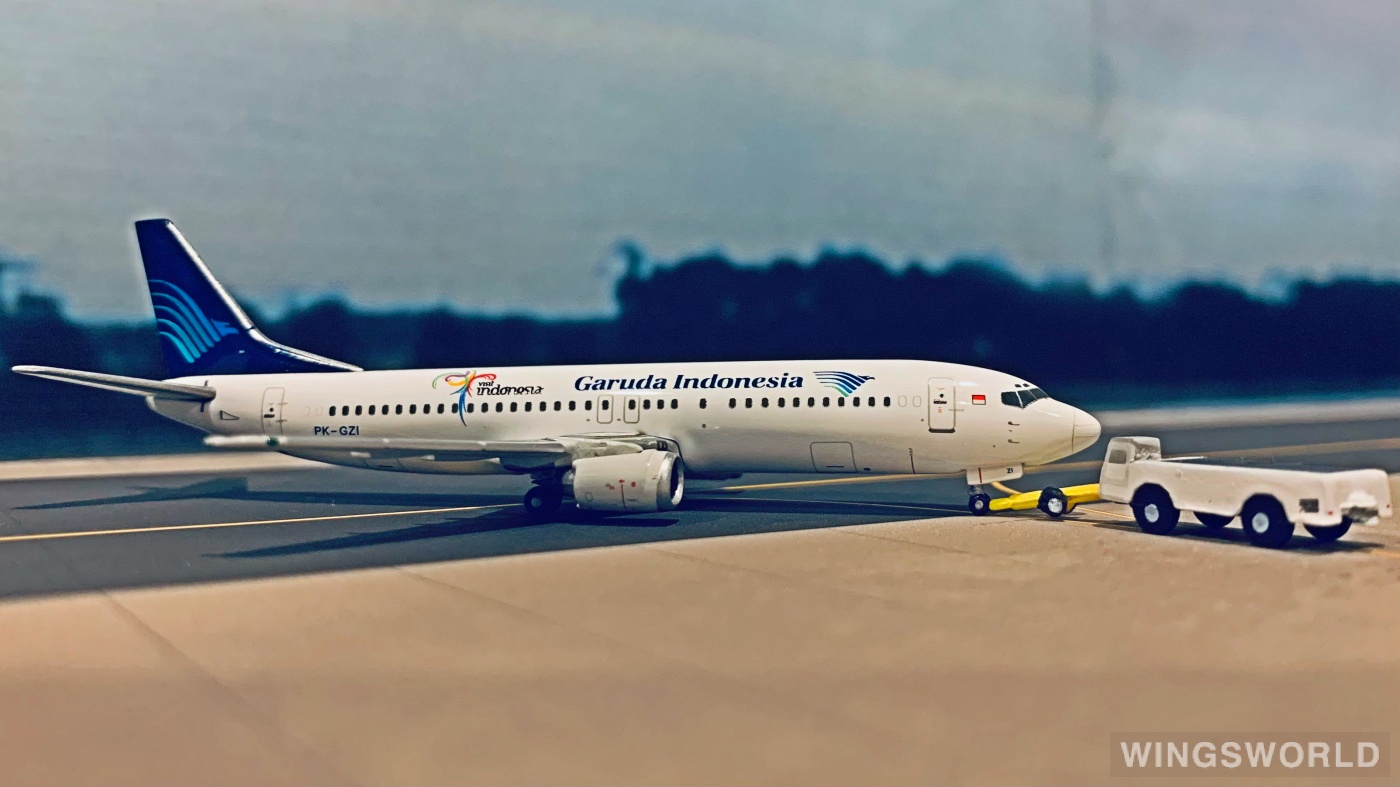 Geminijets 1:400 GJGIA1038 Garuda Indonesia 印度尼西亚鹰航 Boeing 737-400 PK-GZI