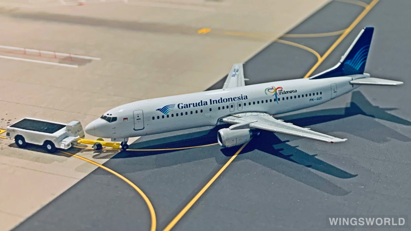 Geminijets 1:400 GJGIA1038 Garuda Indonesia 印度尼西亚鹰航 Boeing 737-400 PK-GZI
