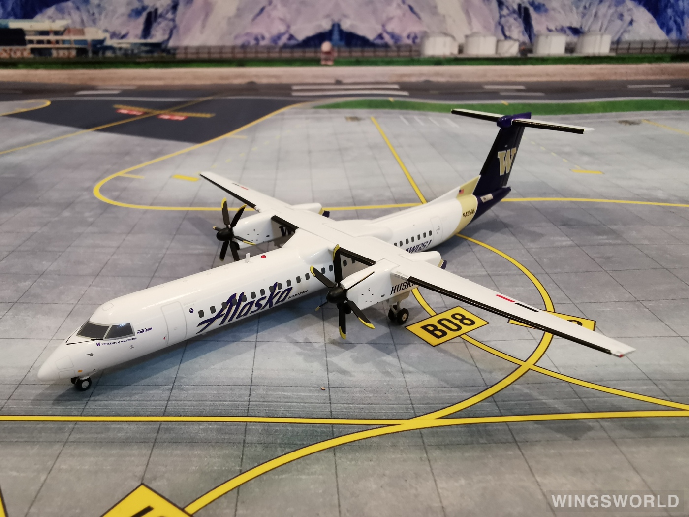 Geminijets 1:200 G2ASA1017 Alaska Airlines 阿拉斯加航空 Bombardier Dash 8-400 N435QX