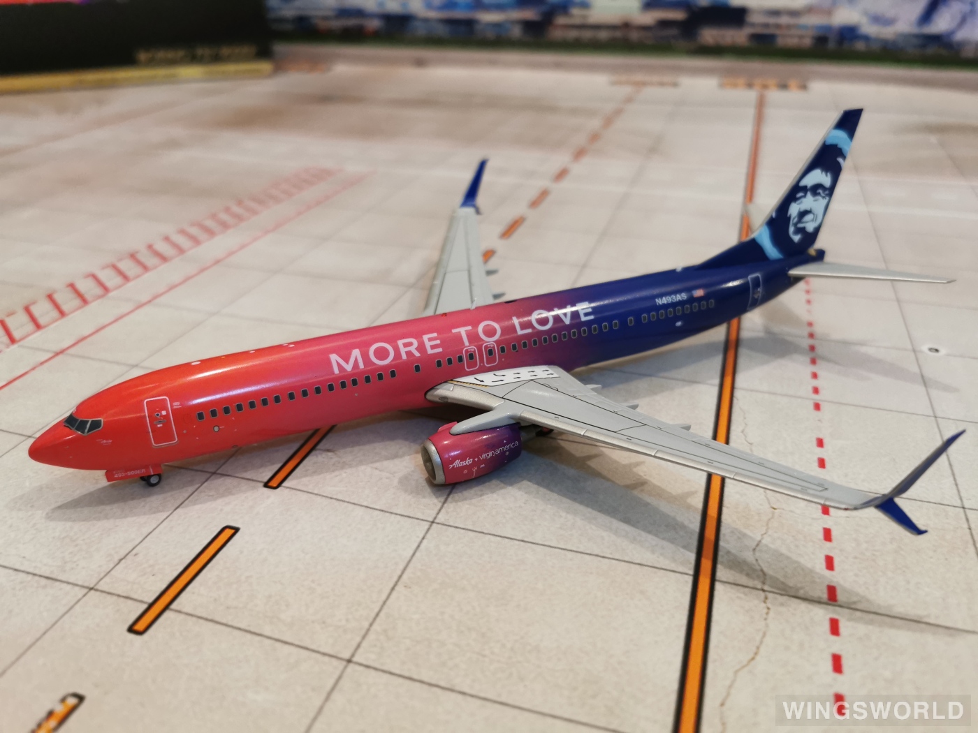 Geminijets 1:200 G2ASA696 Alaska Airlines 阿拉斯加航空 Boeing 737-900ER N493AS