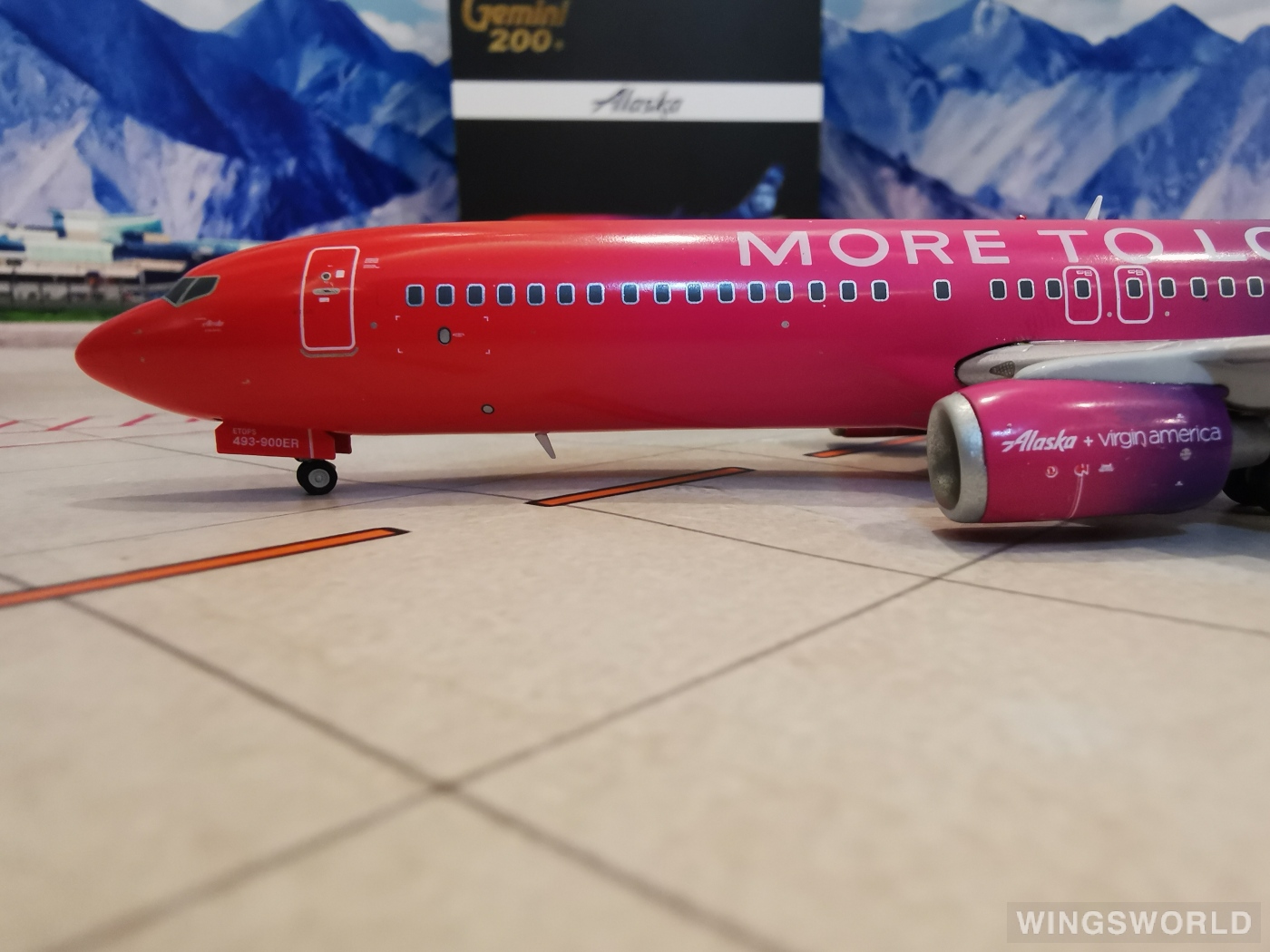Geminijets 1:200 G2ASA696 Alaska Airlines 阿拉斯加航空 Boeing 737-900ER N493AS