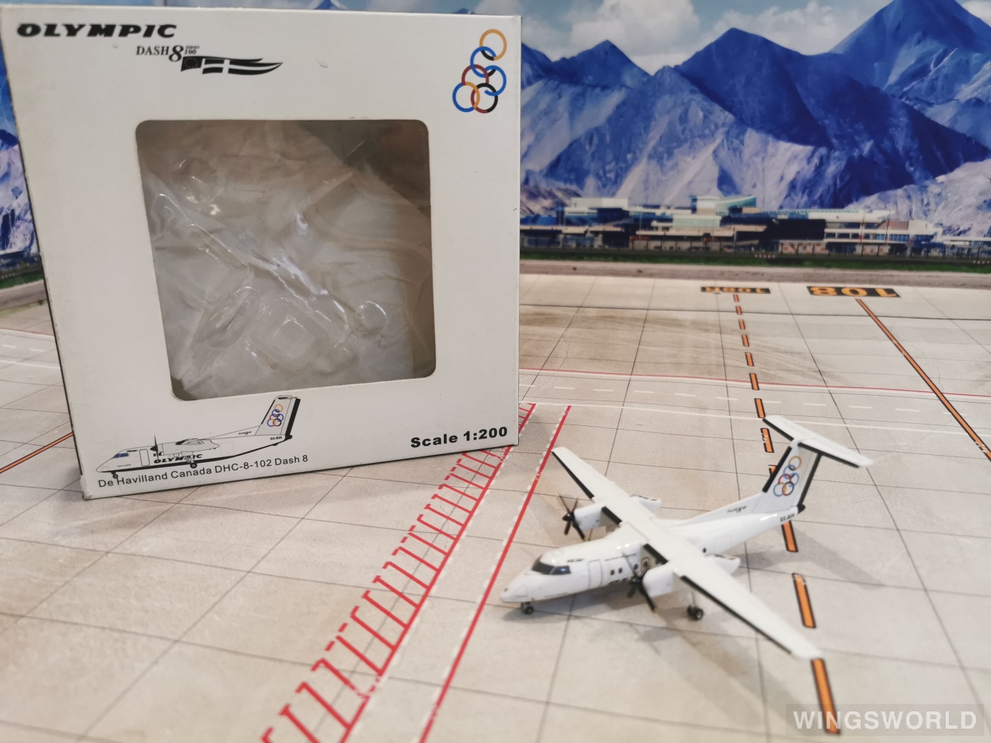 JC Wings 1:200 JC2016 Olympic Air 奥林匹克航空 Bombardier Dash 8-100 SX-BIR