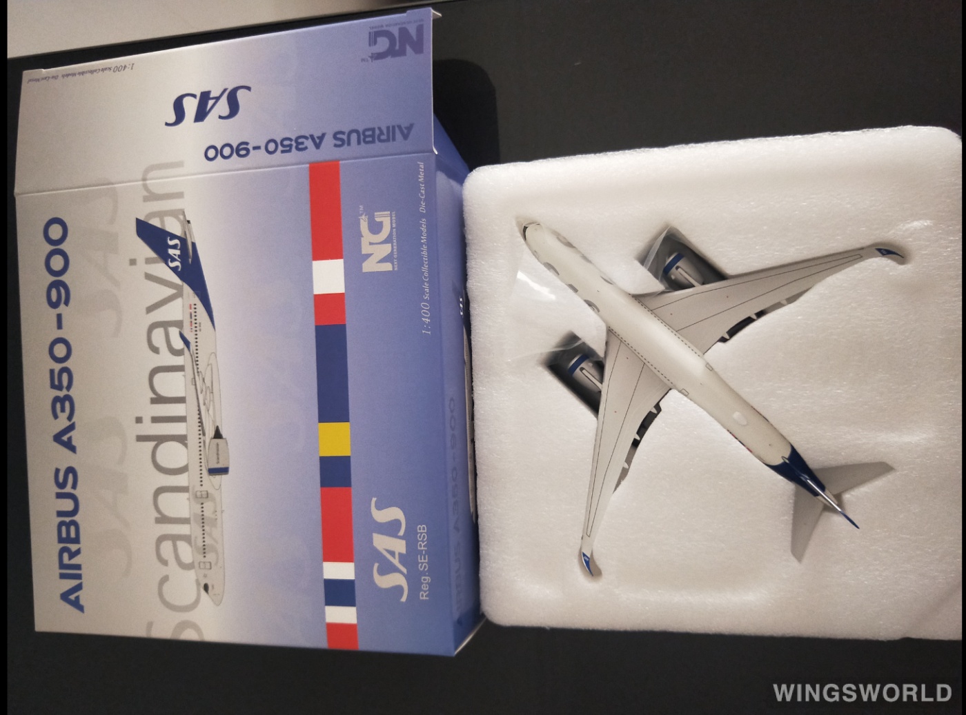NGmodels 1:400 NG39018 SAS 北欧航空 Airbus A350-900 SE-RSB