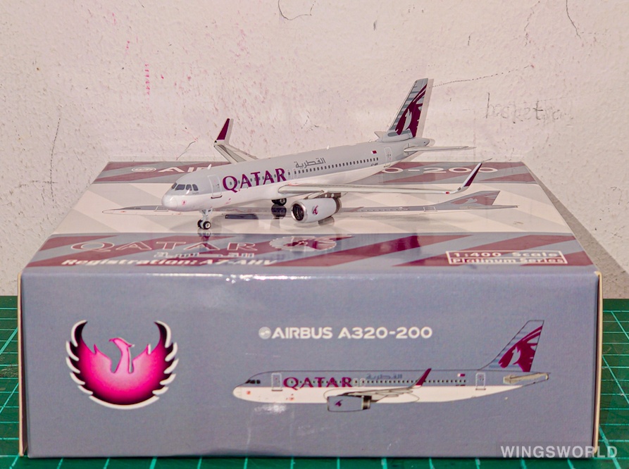 Phoenix 1:400 PH10812 Qatar 卡塔尔航空 Airbus A320 A7-AHV