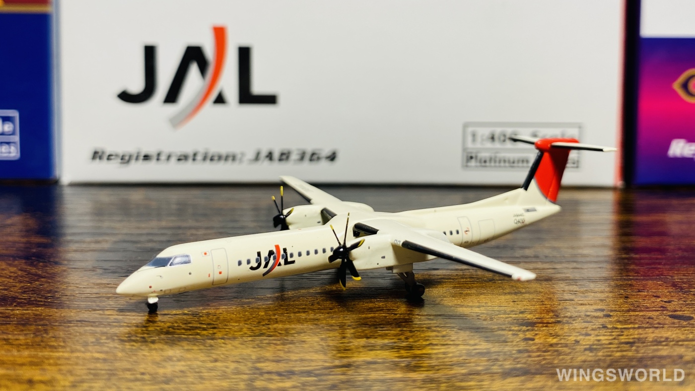 JC Wings 1:400 XX4313 Japan Airlines 日本航空 Bombardier Dash 8-400 JA844C