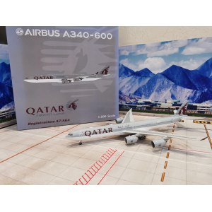 Qatar 卡塔尔航空 Airbus A340-600 A7-AGA  PH20125 Phoenix 1:200