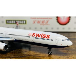 Swiss 瑞士国际航空 McDonnell Douglas MD-11 HB-IWB Hybrid Qualifyer colors. PH10065 Phoenix 1:400