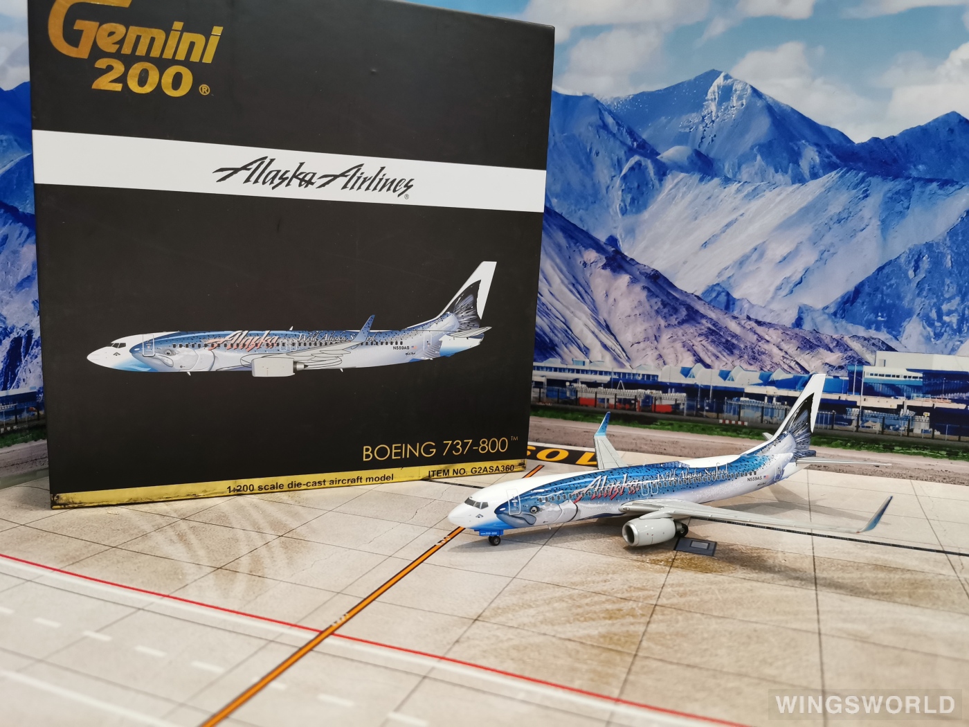 Geminijets 1:200 G2ASA360 Alaska Airlines 阿拉斯加航空 Boeing 737-800 N559AS