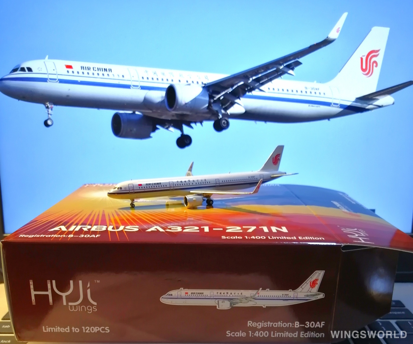 HYJLwings 1:400 HYJL81072 Air China 中国国际航空 Airbus A321neo B-30AF
