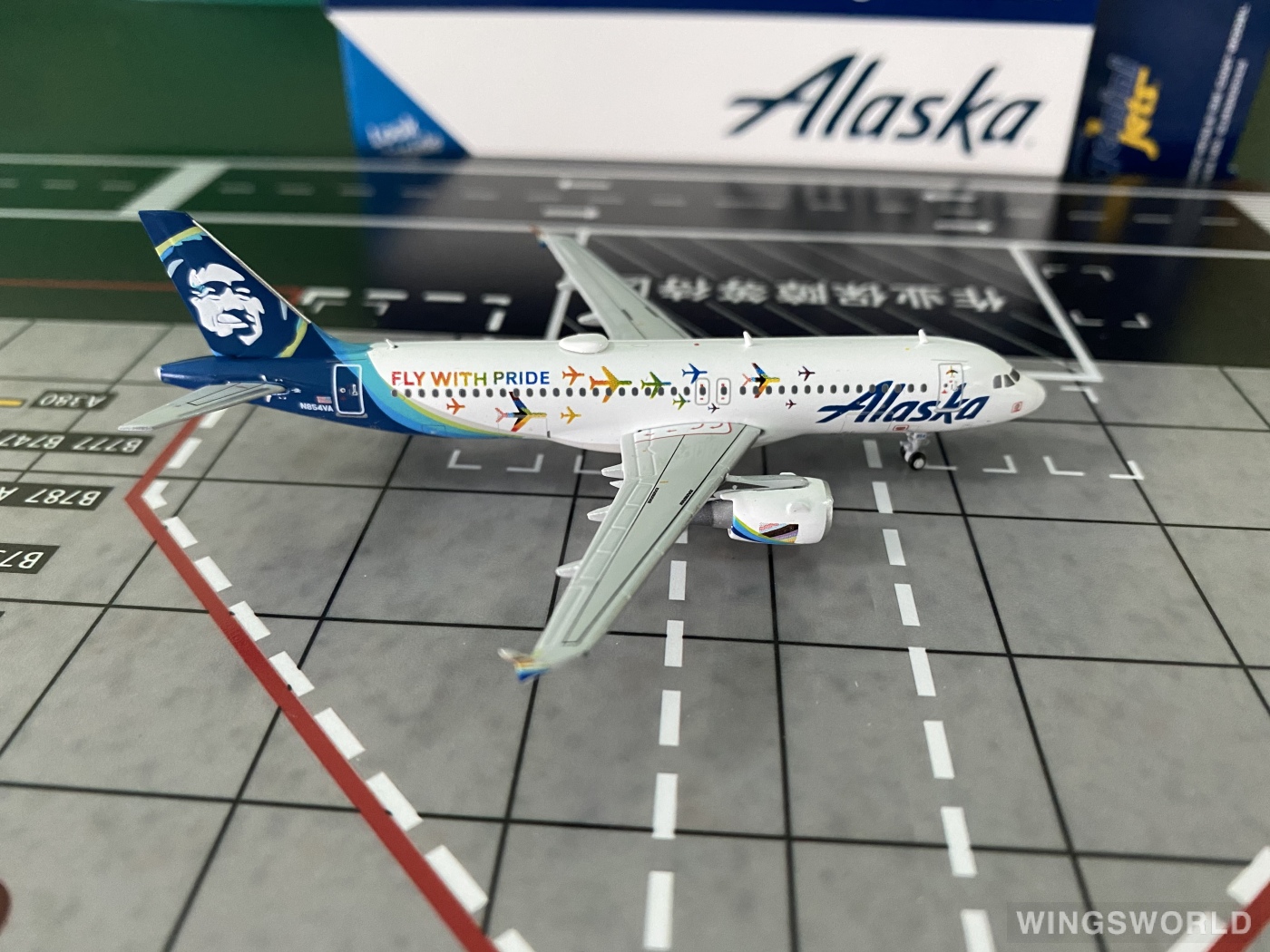 Geminijets 1:400 GJASA2042 Alaska Airlines 阿拉斯加航空 Airbus A320 N854VA