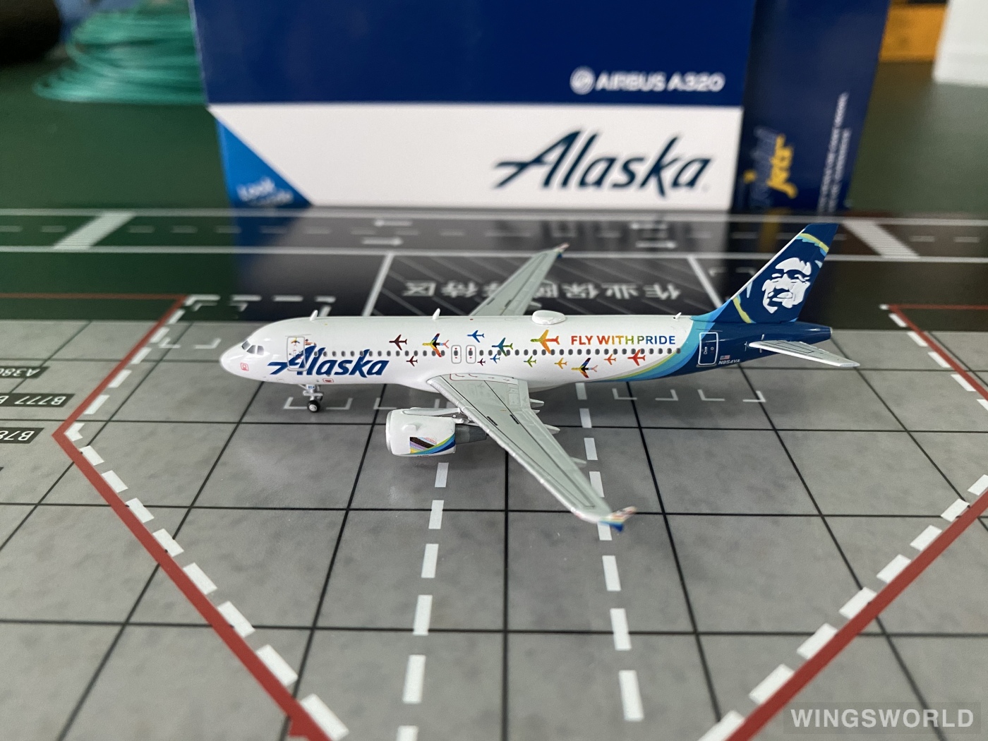 Geminijets 1:400 GJASA2042 Alaska Airlines 阿拉斯加航空 Airbus A320 N854VA