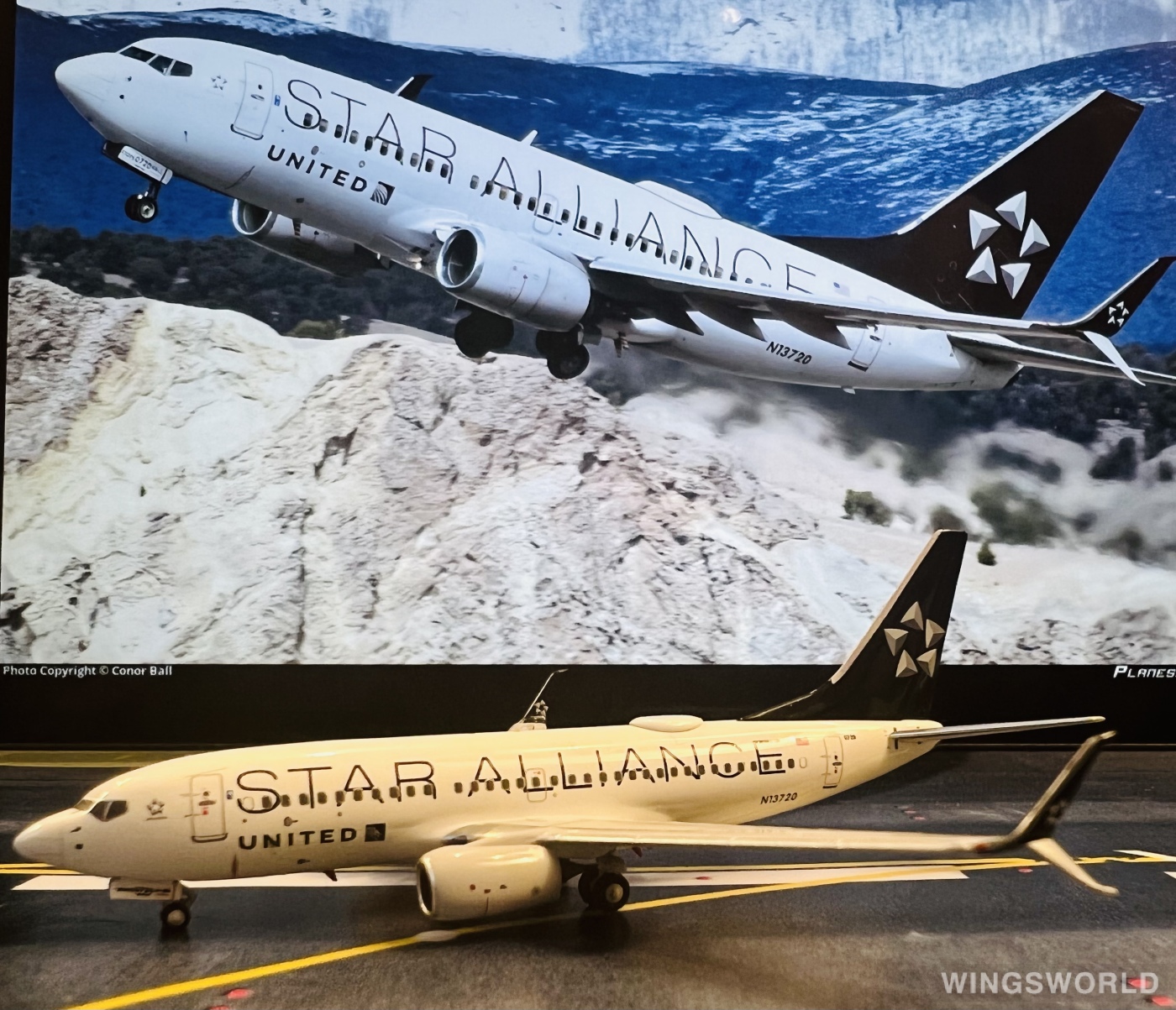 NGmodels 1:400 NG77005 United Airlines 美国联合航空 Boeing 737-700 N13720