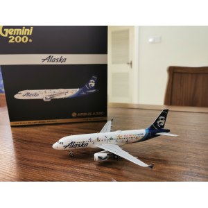 Alaska Airlines 阿拉斯加航空 Airbus A320 N854VA Fly With Pride G2ASA1047 Geminijets 1:200