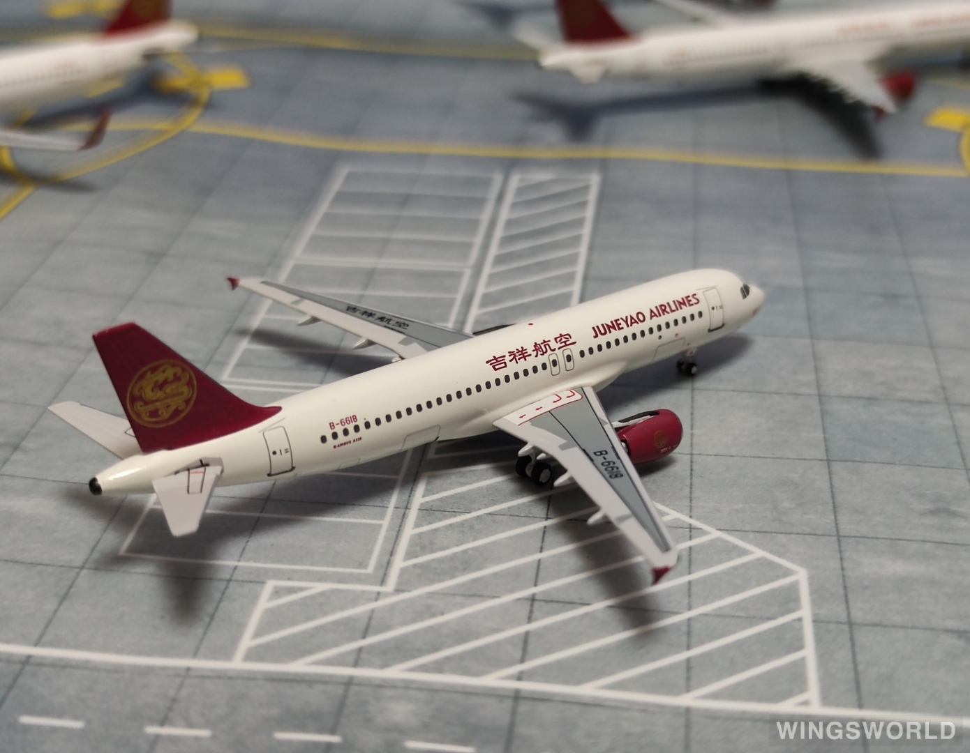 AeroClassics 1:400 ACB6618 Juneyao Airlines 吉祥航空 Airbus A320 B-6618