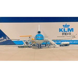 KLM 荷兰皇家航空 McDonnell Douglas MD-11 PH-KCD 2003s colors. With rolling gears. GJKLM922 Geminijets 1:400