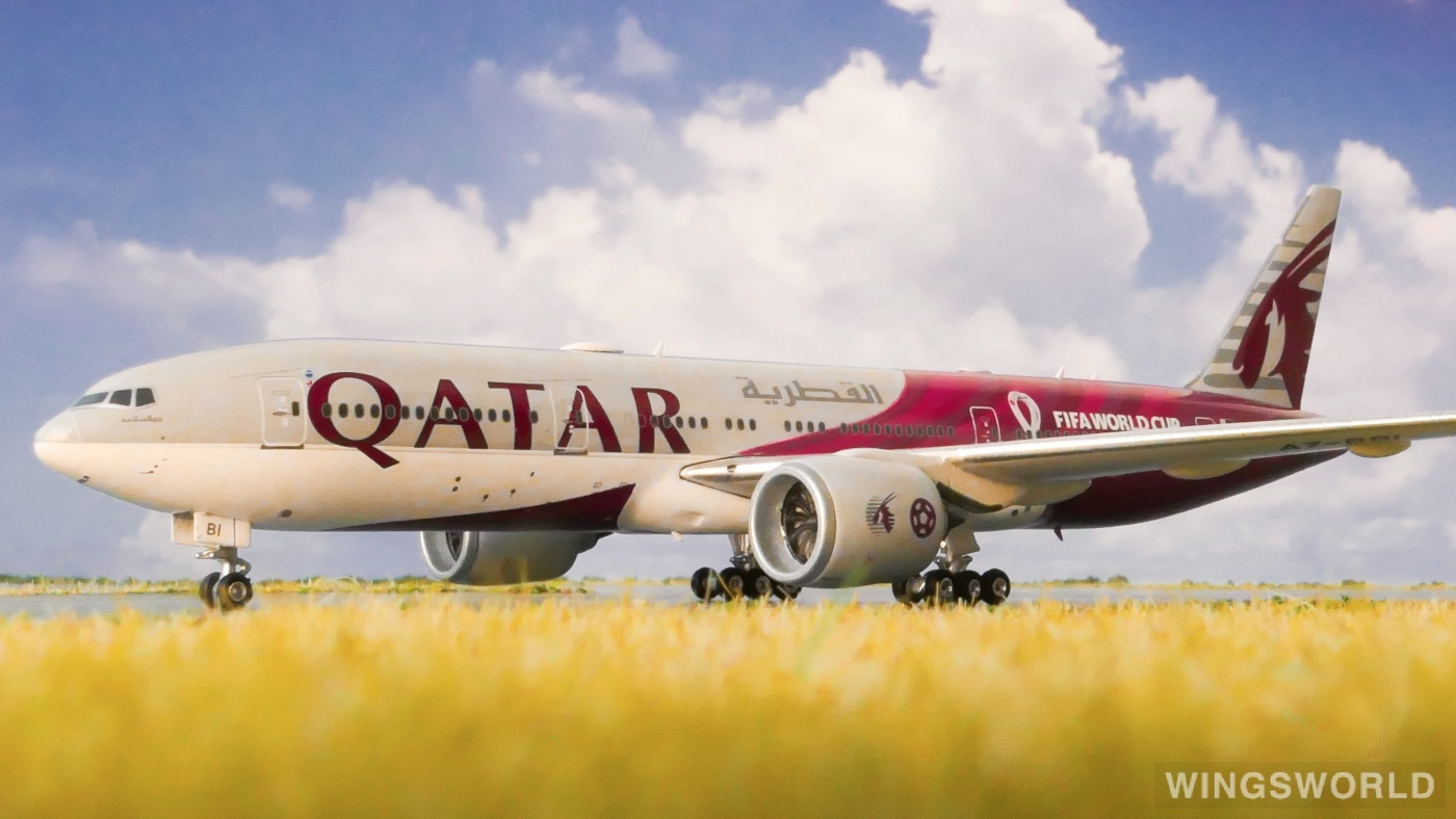 Phoenix 1:400 PH04416 Qatar 卡塔尔航空 Boeing 777-200LR A7-BBI