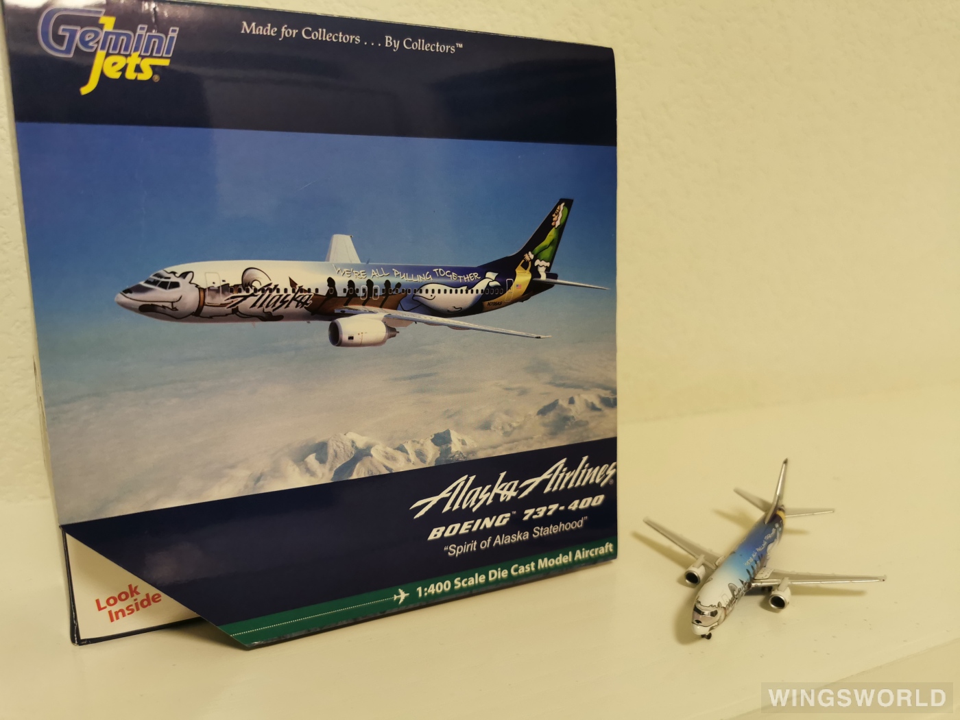 Geminijets 1:400 GJASA944 Alaska Airlines 阿拉斯加航空 Boeing 737-400 N705AS