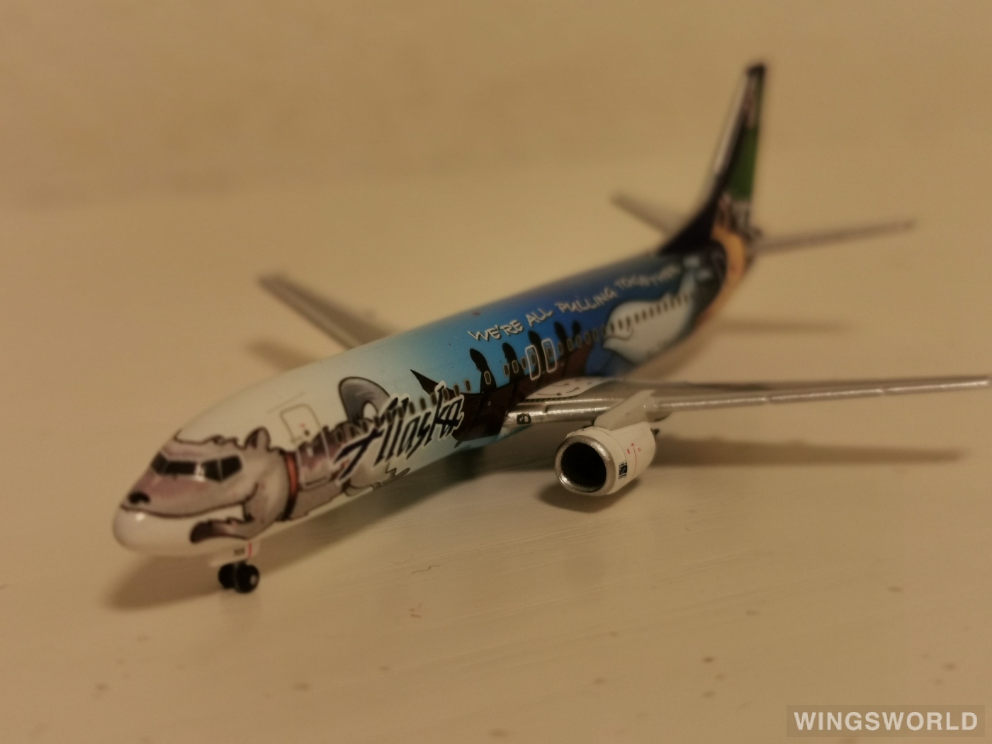 Geminijets 1:400 GJASA944 Alaska Airlines 阿拉斯加航空 Boeing 737-400 N705AS