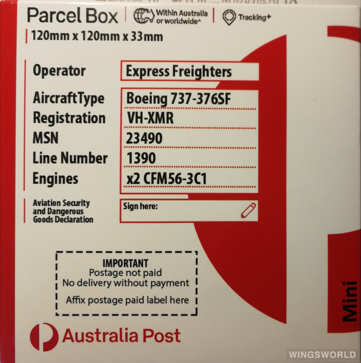 Pandamodel 1:400 PMVHXMR Qantas 澳洲航空 Boeing 737-300 VH-XMR