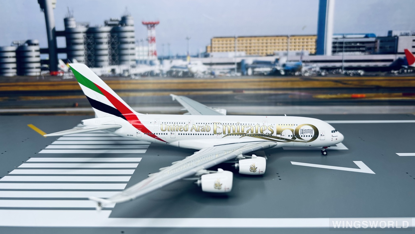 Geminijets 1:400 GJUAE2051 Emirates 阿联酋航空 Airbus A380-800 A6-EVG