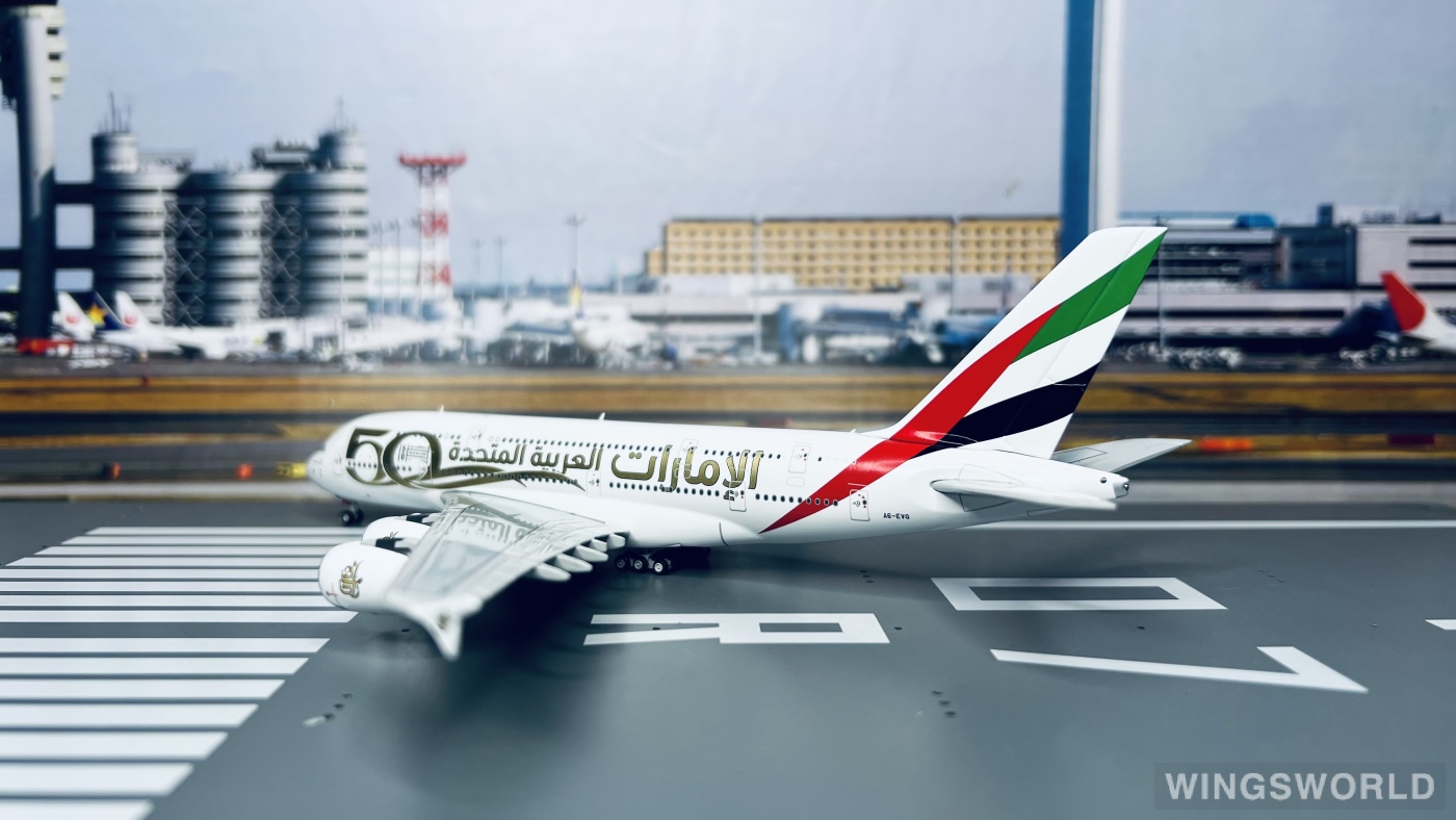 Geminijets 1:400 GJUAE2051 Emirates 阿联酋航空 Airbus A380-800 A6-EVG