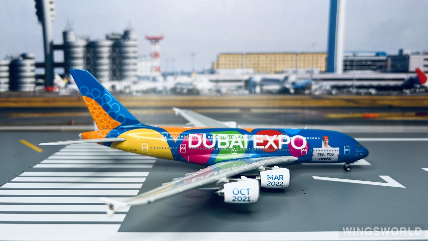 Geminijets 1:400 GJUAE2063 Emirates 阿联酋航空 Airbus A380-800 A6-EEU