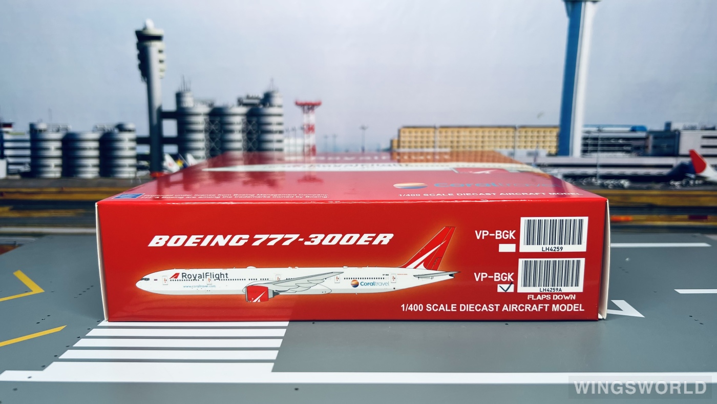 JC Wings 1:400 LH4259A Royal Flight 俄罗斯皇家航空 Boeing 777-300ER VP-BGK