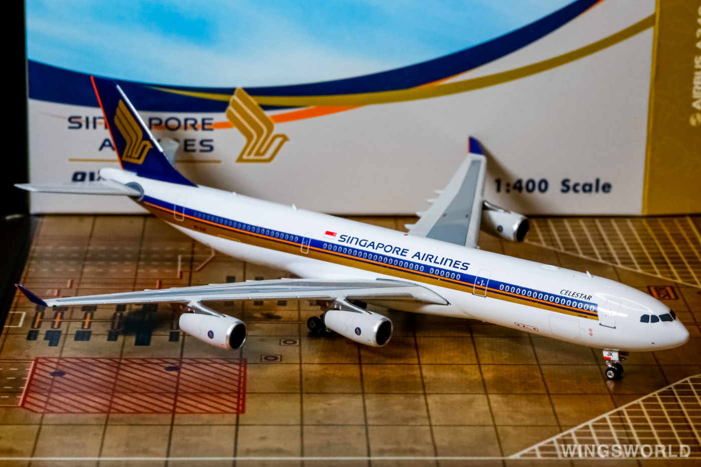 Phoenix 1:400 PH04425 Singapore Airlines 新加坡航空 Airbus A340-300 9V-SJK