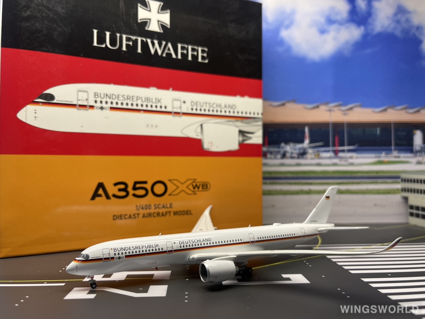 JC Wings 1:400 LH4246 Luftwaffe 德国空军 Airbus A350-900 10+01